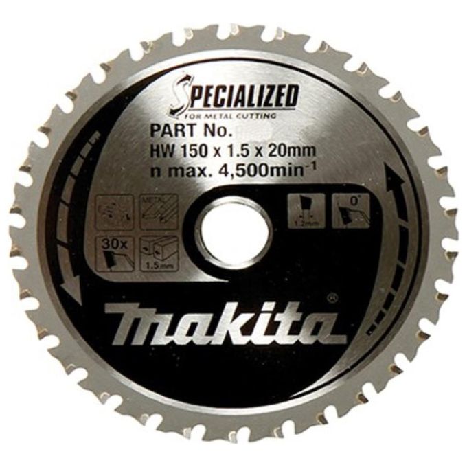 Makita B-46296 Lama Sega Circolare TCT per Metalli Ferrosi 150x20 mm 32 Denti Makita B-46296 Lama Sega Circolare TCT per Metalli Ferrosi 150x20 mm 32 Denti