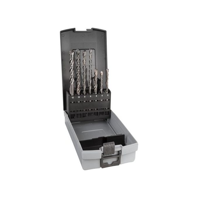 Makita B-49046 Set di punte SDS-Plus 7 pezzi per calcestruzzo e muratura diametri 5 6 8 10 12 mm lunghezze 110 e 160 mm colore Nero Makita B-49046 Set di punte SDS-Plus 7 pezzi per calcestruzzo e muratura diametri 5 6 8 10 12 mm lunghezze 110 e 160 mm colore Nero