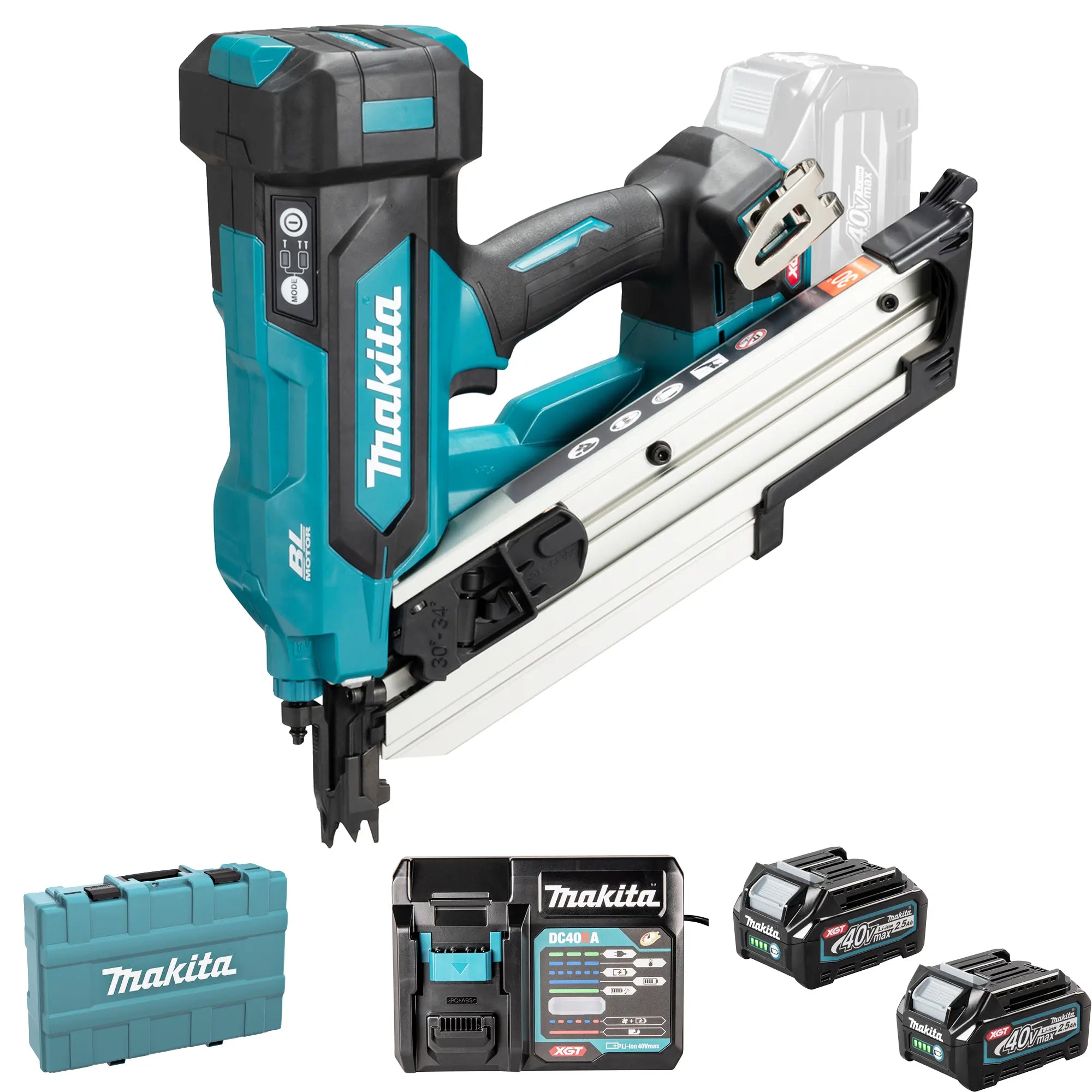 Makita Bn001gd201 Chiodatrice Xgt Brushless 40 V A Batteria Makita Bn001gd201 Chiodatrice Xgt Brushless 40 V A Batteria