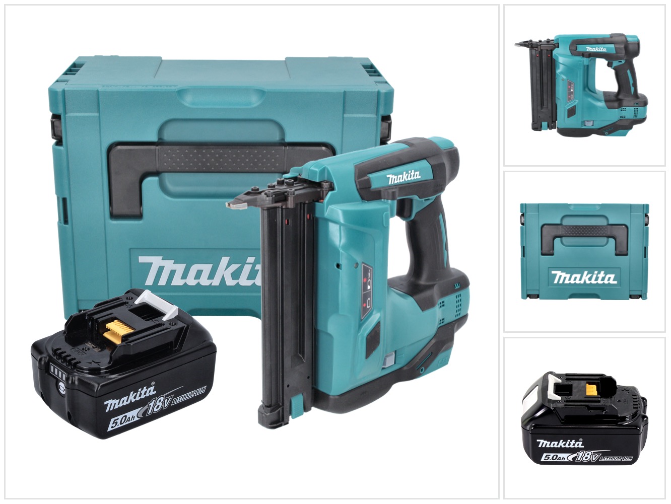 Makita - Dbn 500 T1j Chiodatrice A Batteria 18 V / 15-50 Mm / 90° In Valigetta Makpac + 1x Batteria 5,0 Ah - Senza Caricabatterie Makita - Dbn 500 T1j Chiodatrice A Batteria 18 V / 15-50 Mm / 90° In Valigetta Makpac + 1x Batteria 5,0 Ah - Senza Caricabatterie