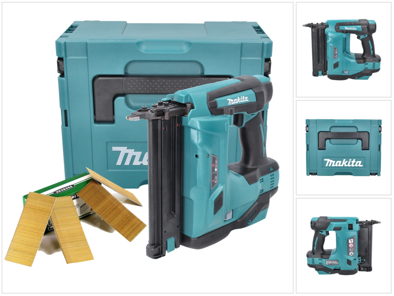 Makita Dbn 500 Zj Chiodatrice A Batteria 18 V - 15-50 Mm + Chiodi 50 Mm - 20000 Pezzi + Makpac - Senza Batteria, Senza Caricabatteria Makita Dbn 500 Zj Chiodatrice A Batteria 18 V - 15-50 Mm + Chiodi 50 Mm - 20000 Pezzi + Makpac - Senza Batteria, Senza Caricabatteria