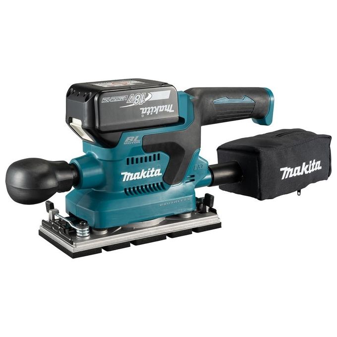Makita DBO382Z Levigatrice Orbitale a Batteria 18V Li-Ion Brushless Diametro Orbita 2 mm Velocita' Regolabile 3 Livelli Aspirazione Polvere Integrata Impugnatura Rimovibile Senza Attrezzi colore Nero Turchese Makita DBO382Z Levigatrice Orbitale a Batteria 18V Li-Ion Brushless Diametro Orbita 2 mm Velocita' Regolabile 3 Livelli Aspirazione Polvere Integrata Impugnatura Rimovibile Senza Attrezzi colore Nero Turchese