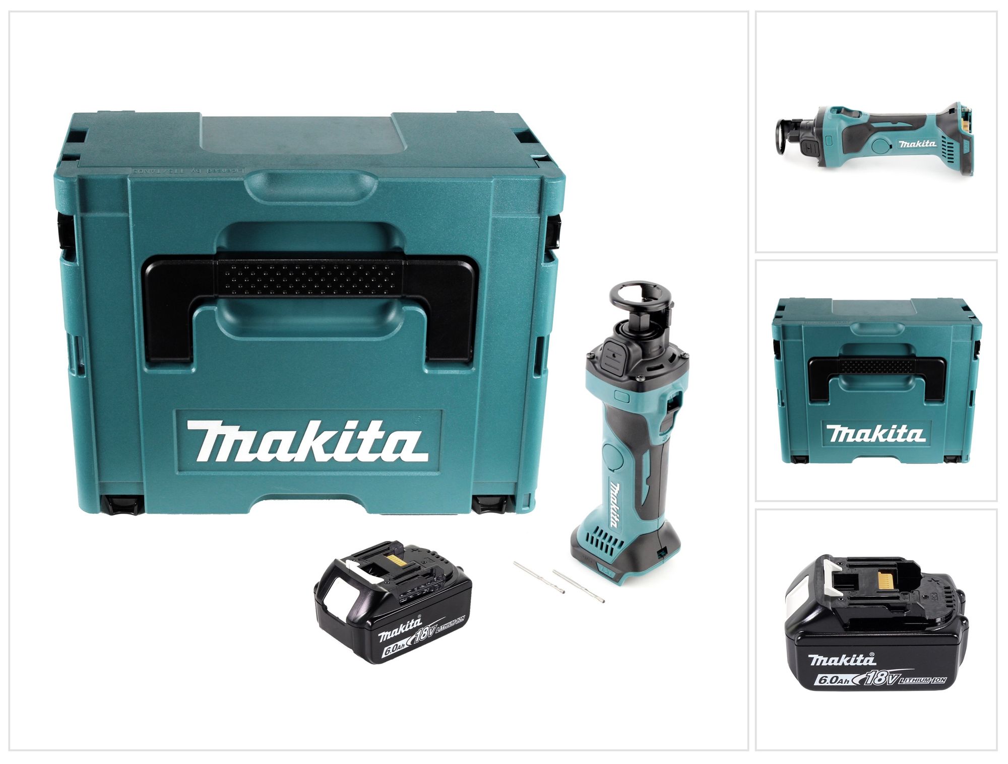 Makita Dco 180 G1j Fresa Rotante A Batteria 18 V 30.000 Giri/min + 1x Batteria Ricaricabile 6,0 Ah + Makpac - Senza Caricabatterie Makita Dco 180 G1j Fresa Rotante A Batteria 18 V 30.000 Giri/min + 1x Batteria Ricaricabile 6,0 Ah + Makpac - Senza Caricabatterie