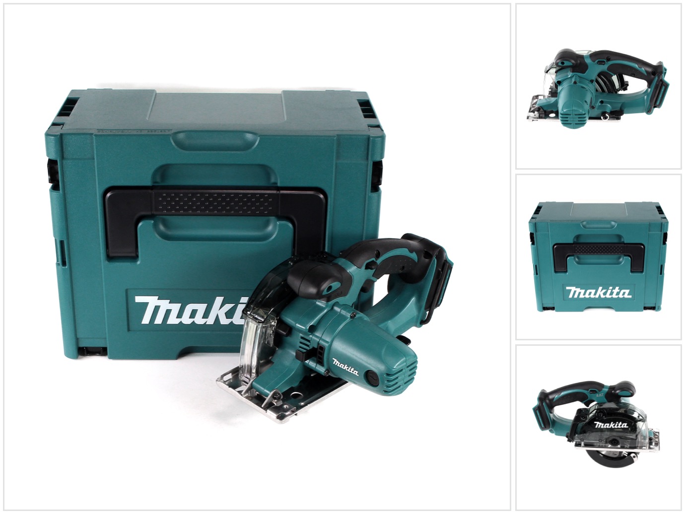 Makita Dcs 552 Zj Sega Circolare Per Metallo A Batteria 18v 136 Mm In Valigetta Makpac + Lama Per Sega + Occhiali Protettivi - Senza Batterie, Senza Caricabatterie