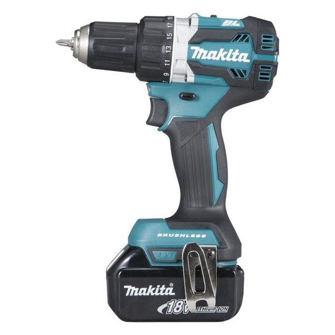 Makita DDF484RTJ LXT Trapano Avvitatore Cordless 18V 2x5.0Ah Li-Ion Brushless 21 Posizioni Coppia Mandrino Autoserrante 13 mm Doppio LED XPT Protezione Polvere Acqua colore Nero Blu Makita DDF484RTJ LXT Trapano Avvitatore Cordless 18V 2x5.0Ah Li-Ion Brushless 21 Posizioni Coppia Mandrino Autoserrante 13 mm Doppio LED XPT Protezione Polvere Acqua colore Nero Blu