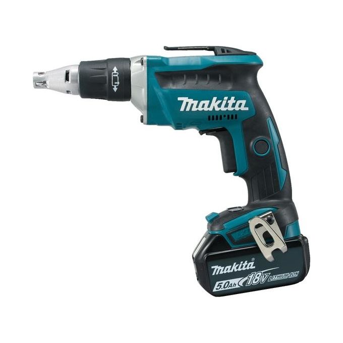 Makita DFS452RTJ Avvitatore per Cartongesso in Makpac con Inserto e Caricatore con 2 Batterie 5.0AH Makita DFS452RTJ Avvitatore per Cartongesso in Makpac con Inserto e Caricatore con 2 Batterie 5.0AH