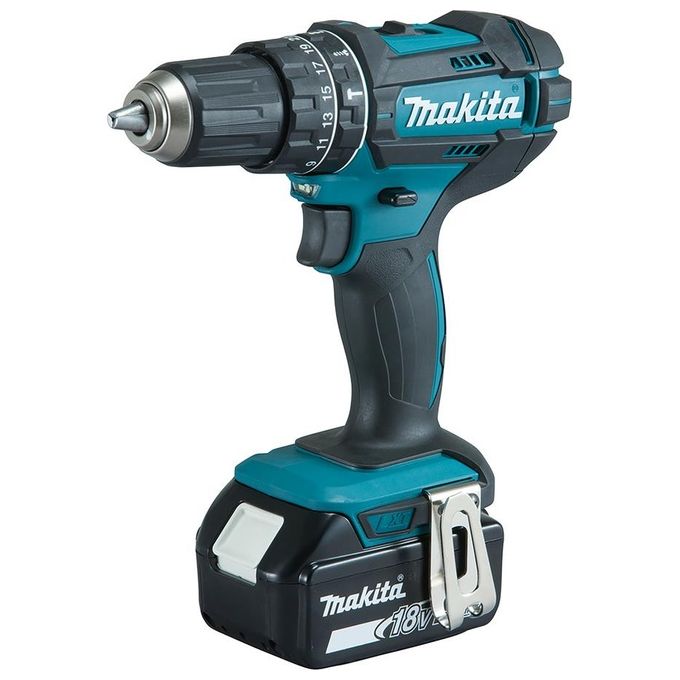 Makita DHP482RFX9 Trapano Avvitatore a Percussione a Batteria 18V 3Ah 62Nm 2 Velocita' 2 Batterie con Valigetta colore Nero Verde Makita DHP482RFX9 Trapano Avvitatore a Percussione a Batteria 18V 3Ah 62Nm 2 Velocita' 2 Batterie con Valigetta colore Nero Verde