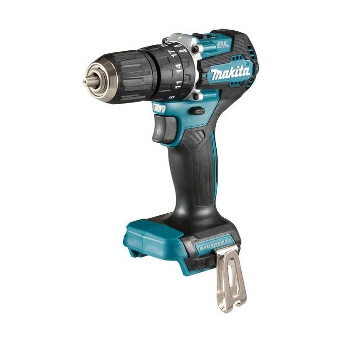Makita DHP487Z Trapano Avvitatore con Percussione a Batteria 18V Brushless 40 Nm 1700 rpm Mandrino Senza Chiave colore Nero Blu Makita DHP487Z Trapano Avvitatore con Percussione a Batteria 18V Brushless 40 Nm 1700 rpm Mandrino Senza Chiave colore Nero Blu