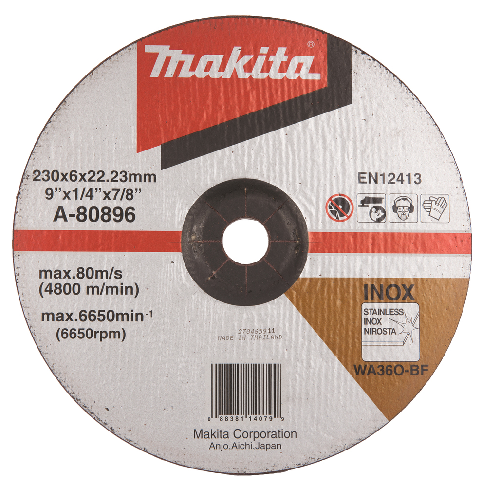 Makita Disco Abrasivo 1 Pz. - 230 Mm - 22,23 Mm - 6,0 Mm