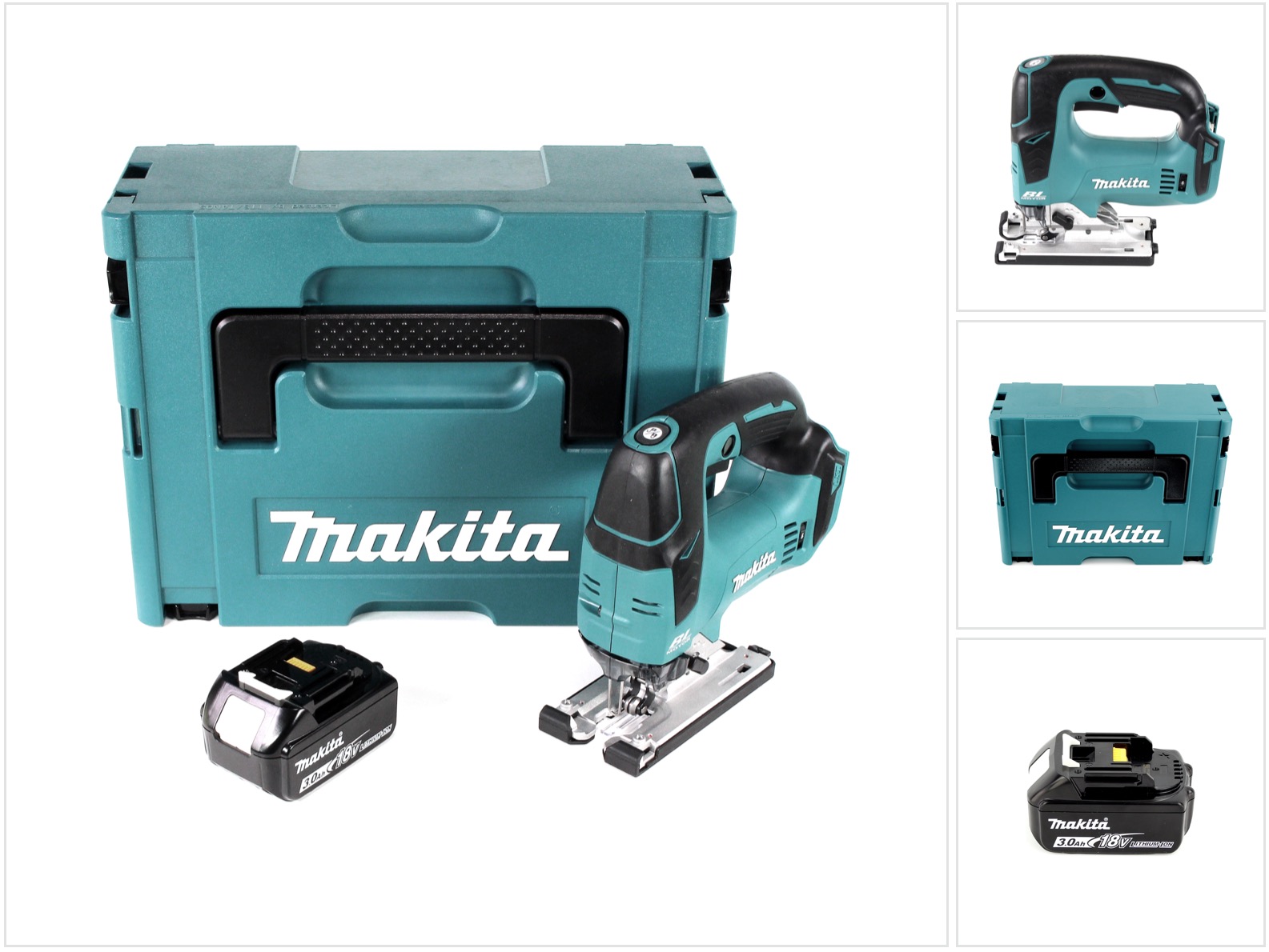 Makita Djv 182 F1j Seghetto Alternativo Brushless A Batteria 18v 26mm In Valigetta Makpac + 1x Batteria Bl1830b 3,0 Ah - Senza Caricabatterie