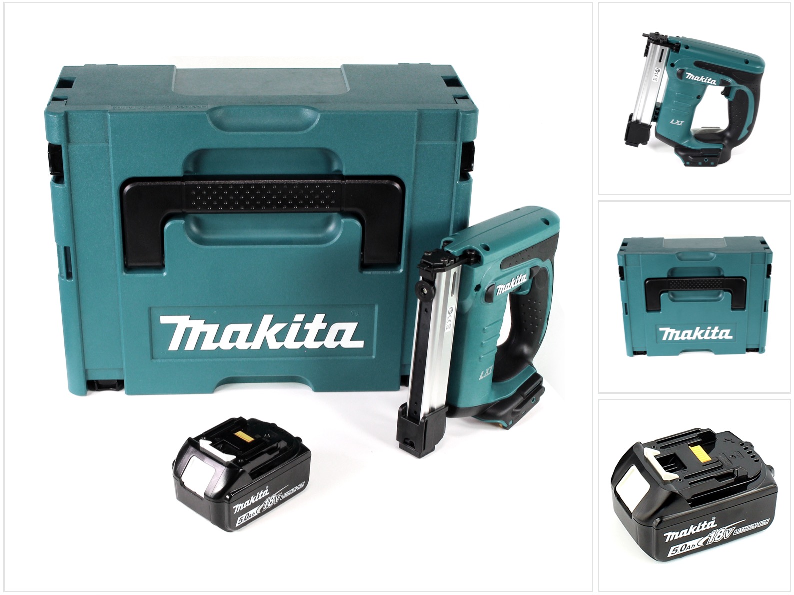 Makita Dst 221 T1j 18 V Li-ion Tacker In Makpac + 1x Bl 1850 B 5.0 Ah Li-ion - Senza Caricabatterie