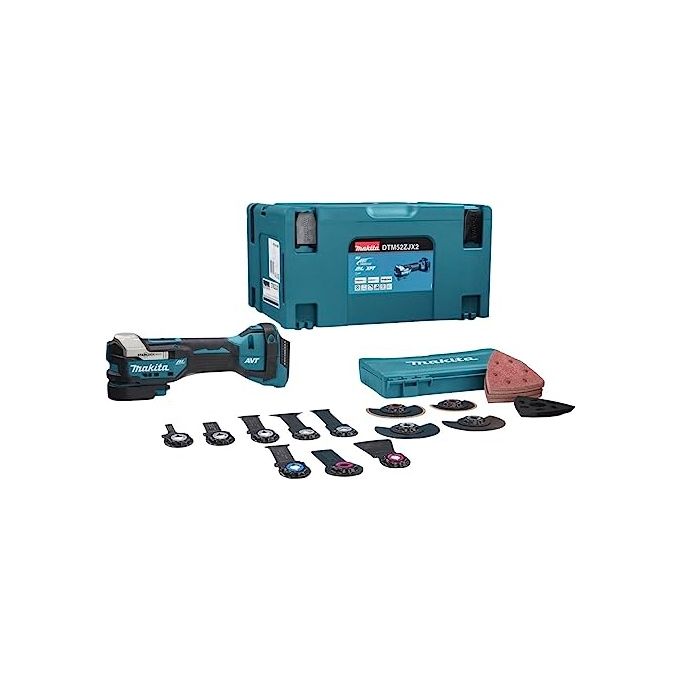 Makita DTM52ZJX2 Utensile Multifunzione 18V con Motore Brushless e Compatibilita' StarlockMAX 33 Accessori Inclusi colore Nero Makita DTM52ZJX2 Utensile Multifunzione 18V con Motore Brushless e Compatibilita' StarlockMAX 33 Accessori Inclusi colore Nero