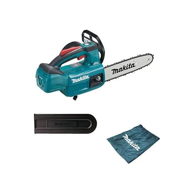 Makita DUC254Z Elettrosega a Batteria 18V con Motore Brushless Barra 25 cm Velocita' 24 m-s Freno Elettrico Lubrificazione Automatica Regolabile Tecnologia XPT colore Nero