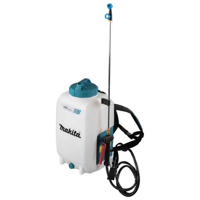 Makita DUS158Z Spruzzatore da Giardino a Spalla 15 L 18V LXT con Imbracatura Ventilata colore Blu Bianco Makita DUS158Z Spruzzatore da Giardino a Spalla 15 L 18V LXT con Imbracatura Ventilata colore Blu Bianco