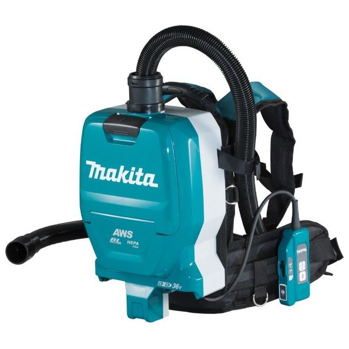 Makita DVC265ZXU Aspirapolvere a Zaino Senza Fili Motore Brushless 2 L Autonomia 60 min 85 W 70 dB colore Verde Blu Nero Makita DVC265ZXU Aspirapolvere a Zaino Senza Fili Motore Brushless 2 L Autonomia 60 min 85 W 70 dB colore Verde Blu Nero