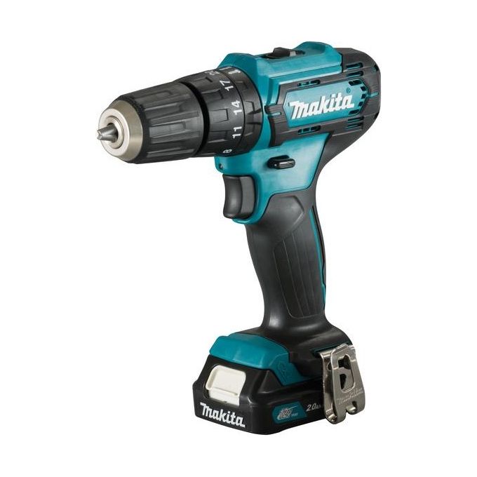Makita HP333DSAX1 CXT Trapano Avvitatore a Percussione 12V 30 Nm 1700 rpm 2 Batterie 2.0Ah 74 Accessori colore Nero Blu