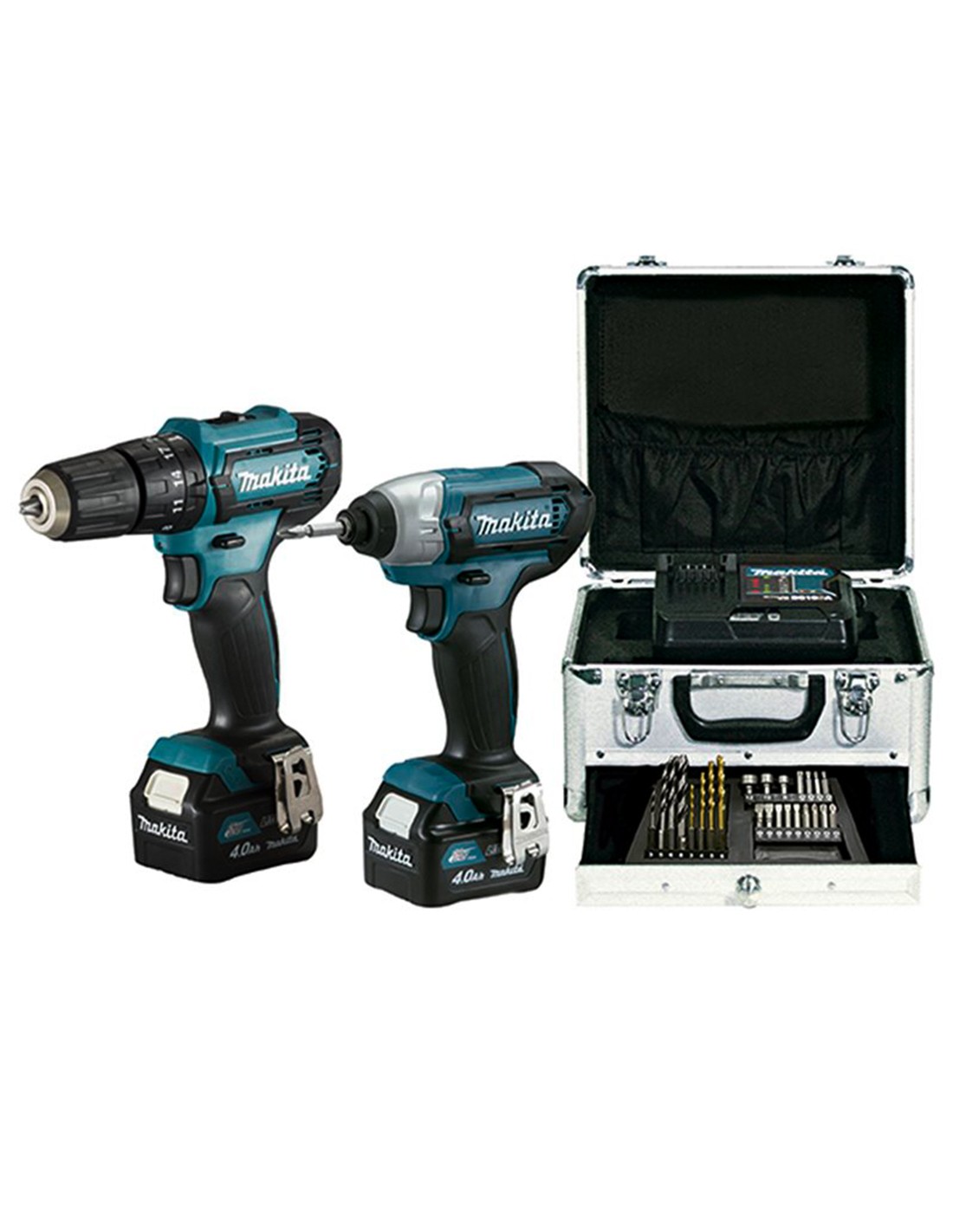Makita Kit Clx228smx1 (hp333d + Td110d + 2 X 4,0 Ah + Dc10sb + Valigetta + Accessori)