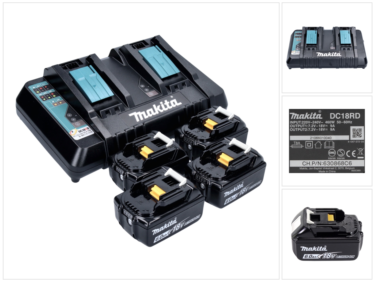 Makita Kit Fonte Di Alimentazione A Batteria Lxt 6,0ah 18v (199485-6) Makita Kit Fonte Di Alimentazione A Batteria Lxt 6,0ah 18v (199485-6)