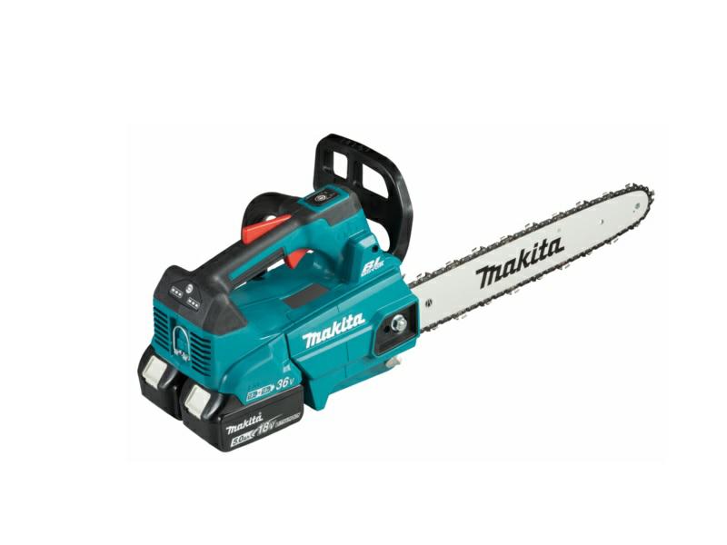 Makita - Motosega A Batteria 18v 35 Cm, 2x Batteria 5,0 Ah Lxt, Caricabatterie Duc356pt2b Makita - Motosega A Batteria 18v 35 Cm, 2x Batteria 5,0 Ah Lxt, Caricabatterie Duc356pt2b