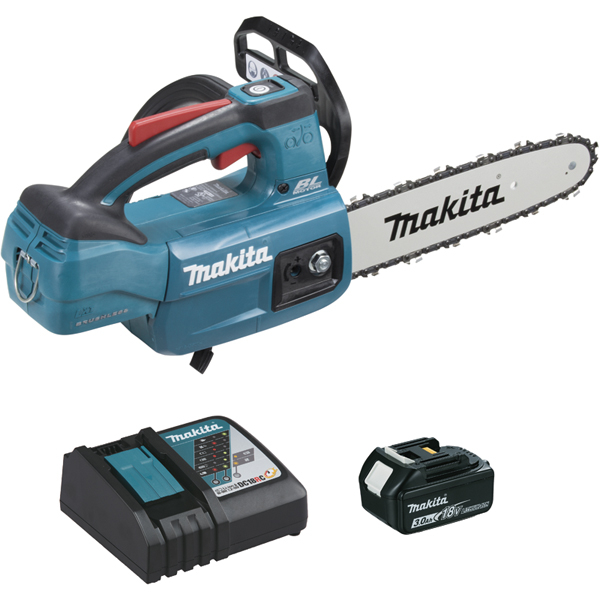 Makita - Motosega Da Potatura 18v Lxt 25cm - Con 1 Batteria 18v 3,0ah - Caricabatteria - Duc254f