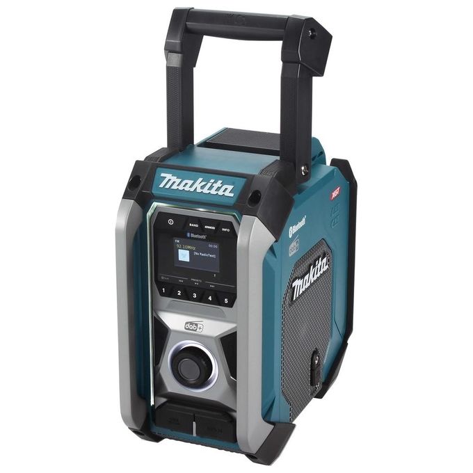 Makita MR007GZ Radio da cantiere Alimentazione 12 40 V max Bluetooth DAB+ IP65 Subwoofer USB per ricarica colore Petrolio Makita MR007GZ Radio da cantiere Alimentazione 12 40 V max Bluetooth DAB+ IP65 Subwoofer USB per ricarica colore Petrolio
