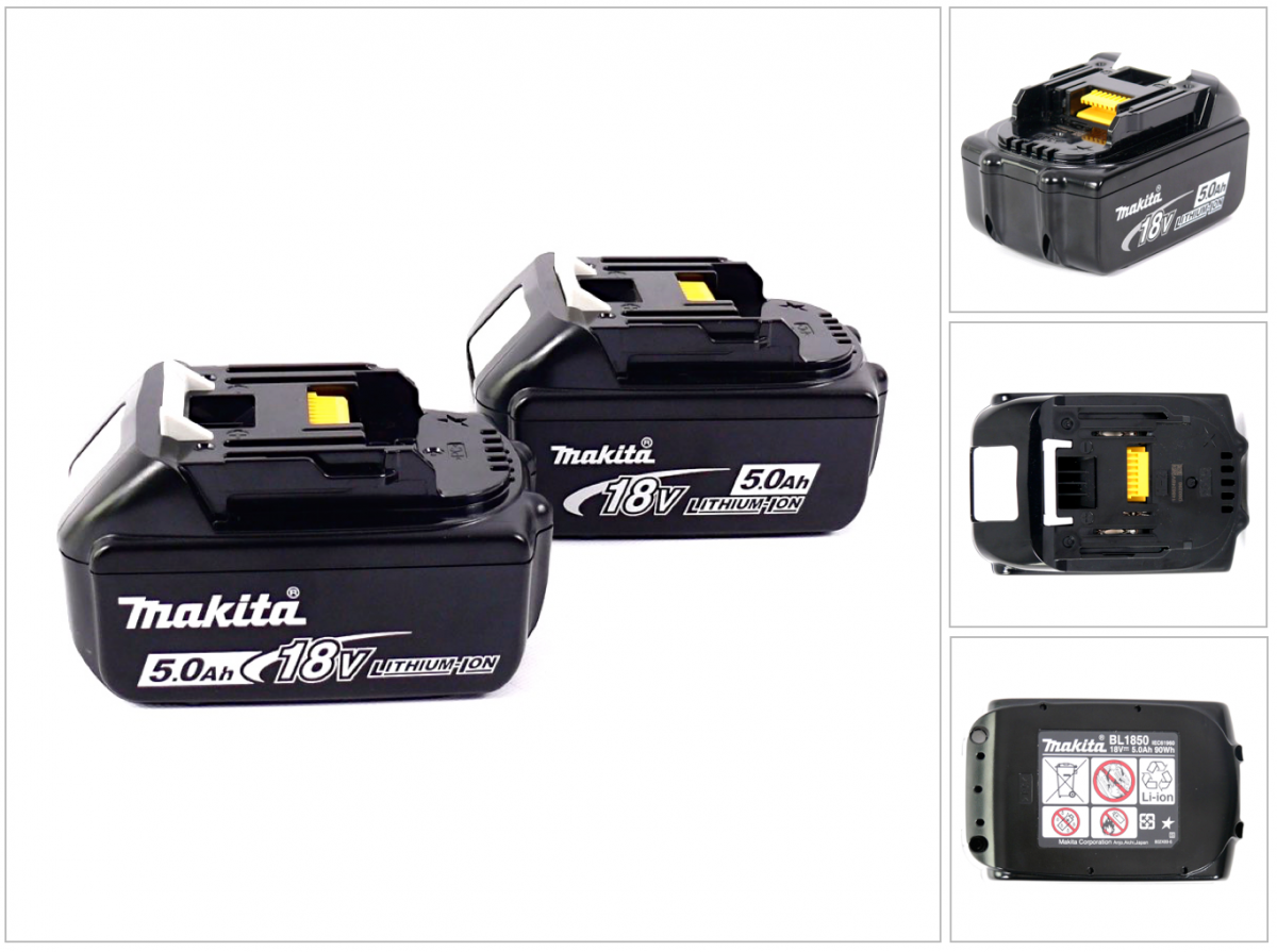 Makita - Power Set Con 2x Batterie Bl 1850 B Da 5,0 Ah - 18v ( 197280-8 )