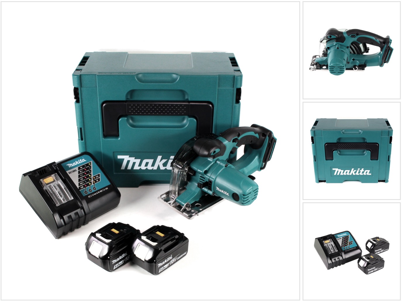 Makita - Sega Circolare Per Metallo 18 V Li-ion 5 Ah Ø 136 Mm 2 Batterie, Caricabatterie, Valigetta - Dcs552rtj