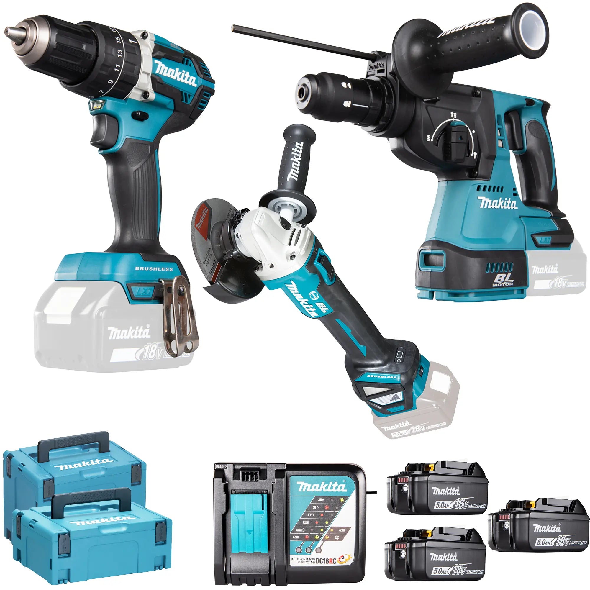 Makita - Set Elettroutensili Dlx3119tj 18v 5ah