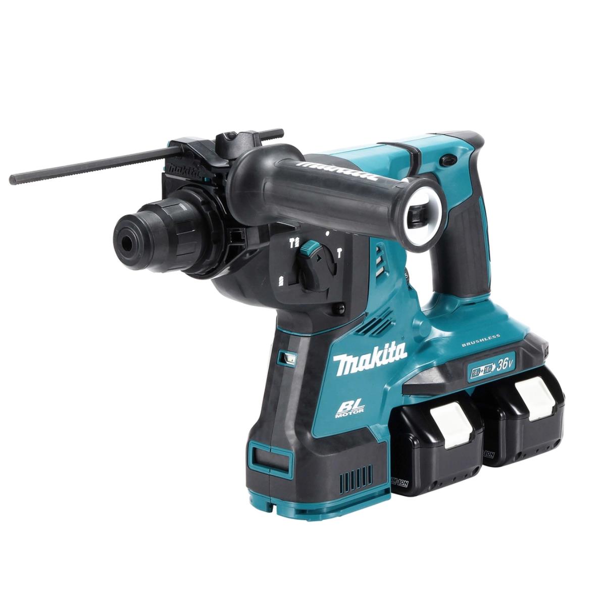 Makita - Trapano A Percussione A Batteria Lxt 18 V Senza Batteria E Posizionatore X 2 - Sds-plus - 28 Mm - 2,8 J Makita - Trapano A Percussione A Batteria Lxt 18 V Senza Batteria E Posizionatore X 2 - Sds-plus - 28 Mm - 2,8 J