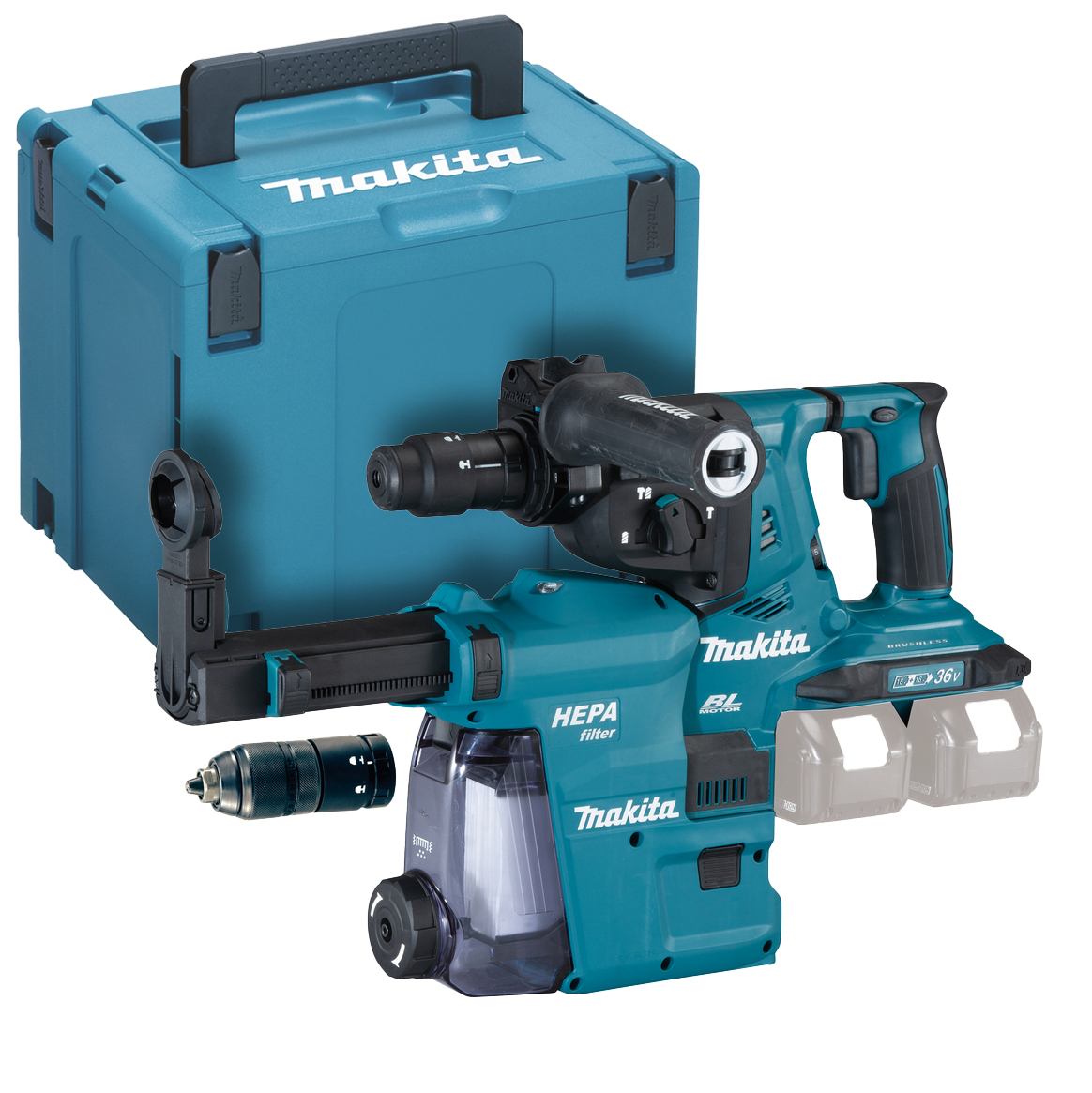 Makita - Trapano A Percussione Sds+ 36v 28mm - Senza Batteria O Caricabatterie - Dhr281zwj