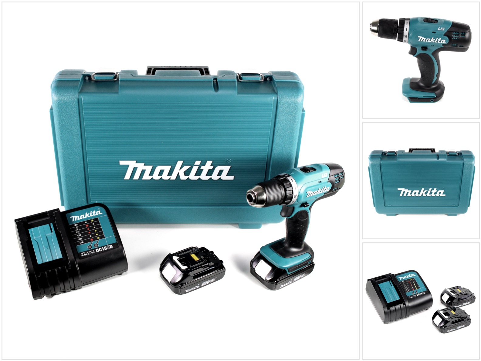 Makita - Trapano Avvitatore A Batteria Da 18 V, 2 Batterie Li-ion Da 1,5 Ah, Caricabatterie Ddf453sye Makita - Trapano Avvitatore A Batteria Da 18 V, 2 Batterie Li-ion Da 1,5 Ah, Caricabatterie Ddf453sye