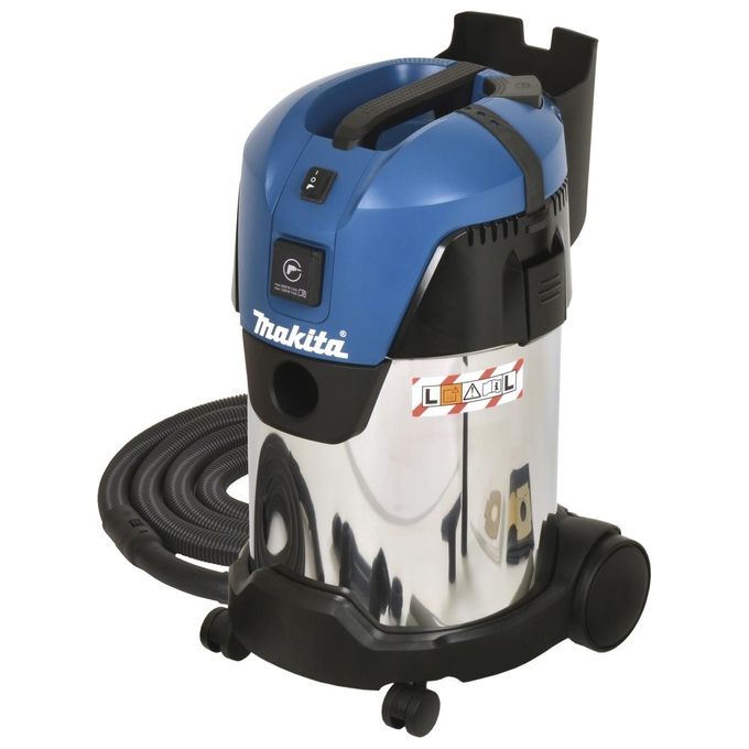Makita VC3011L Aspiratore professionale Wet and Dry Classe L 26 L 1000 W 72 dB colore Nero Blu Bianco Makita VC3011L Aspiratore professionale Wet and Dry Classe L 26 L 1000 W 72 dB colore Nero Blu Bianco