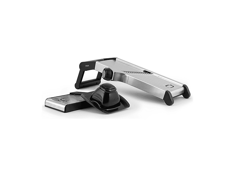 MANDOLINA AFFETTATUTTO MANUALE H&H, Con 2 Lame Intercambiabili in Acciaio Inox, Taglio a Fette e Julienne, Struttura ABS Salvadita Protettivo