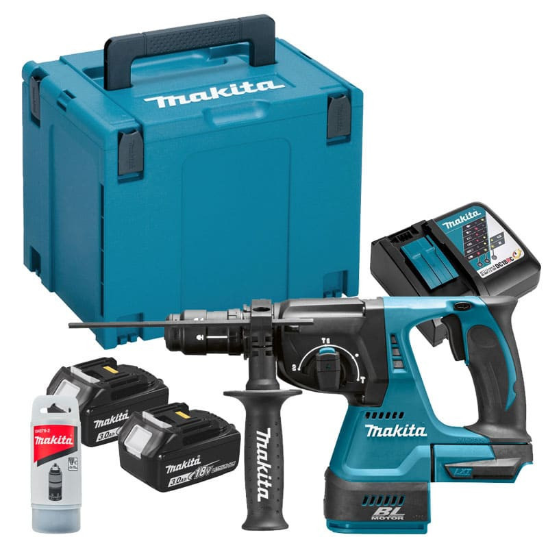 Martello Perforatore Combinato 18v Lxt Sds-plus 2j (2x3.0 Ah) In Makpac - Makita Dhr243rfj Martello Perforatore Combinato 18v Lxt Sds-plus 2j (2x3.0 Ah) In Makpac - Makita Dhr243rfj