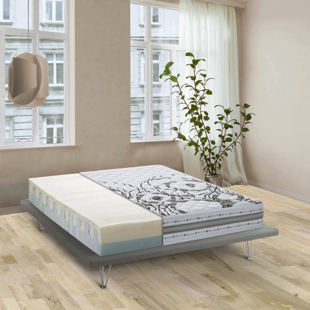 Materasso matrimoniale Incoronata, Materasso in Memory foam e Waterfoam, 100% Made in Italy, Antiacaro e Anallergico, cm 160x190h 22