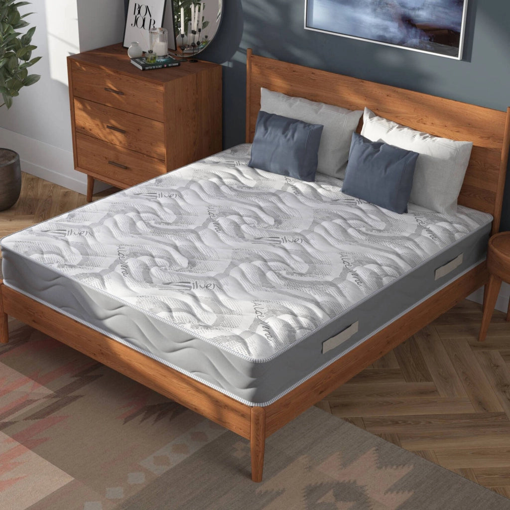 Materasso matrimoniale North, Supporto per il riposo, Materasso per camera da letto, Sostegno per il sonno, Made in Italy, 200x160 h25 cm, Bianco