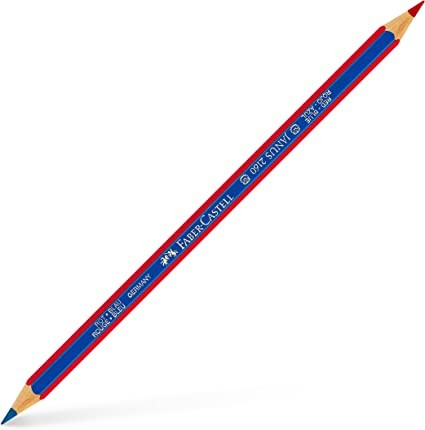 Matita Faber-Castell Janus Fine Bicolor Esagonale - Ecologica - Resistente alla rottura - Colore Rosso/Blu