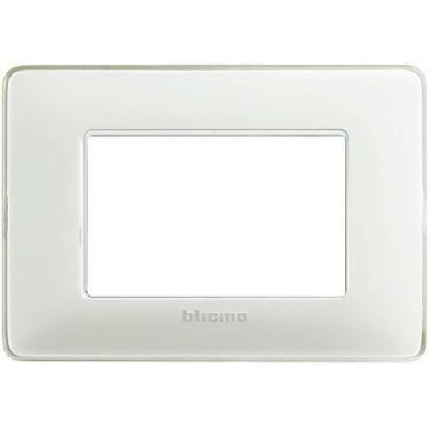 Matix Placca 3 Moduli Tecnopolimero Colore Ghiaccio Am4803cbn - Bticino