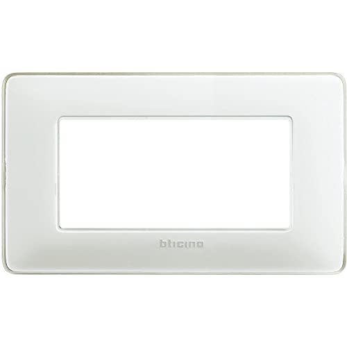 Matix Placca 4 Moduli Tecnopolimero Colore Ghiaccio Am4804cbn - Bticino Matix Placca 4 Moduli Tecnopolimero Colore Ghiaccio Am4804cbn - Bticino