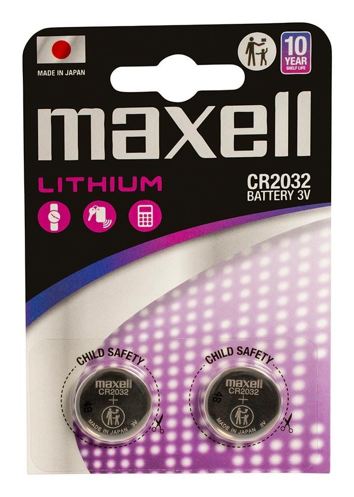 Maxell 12238500 batteria per uso domestico Batteria monouso CR2032 Lithium-Manganese Dioxide (LiMnO2)