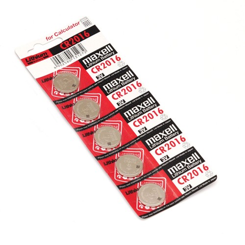 Maxell Confezione da 5 batterie a bottone al litio CR2016 3V