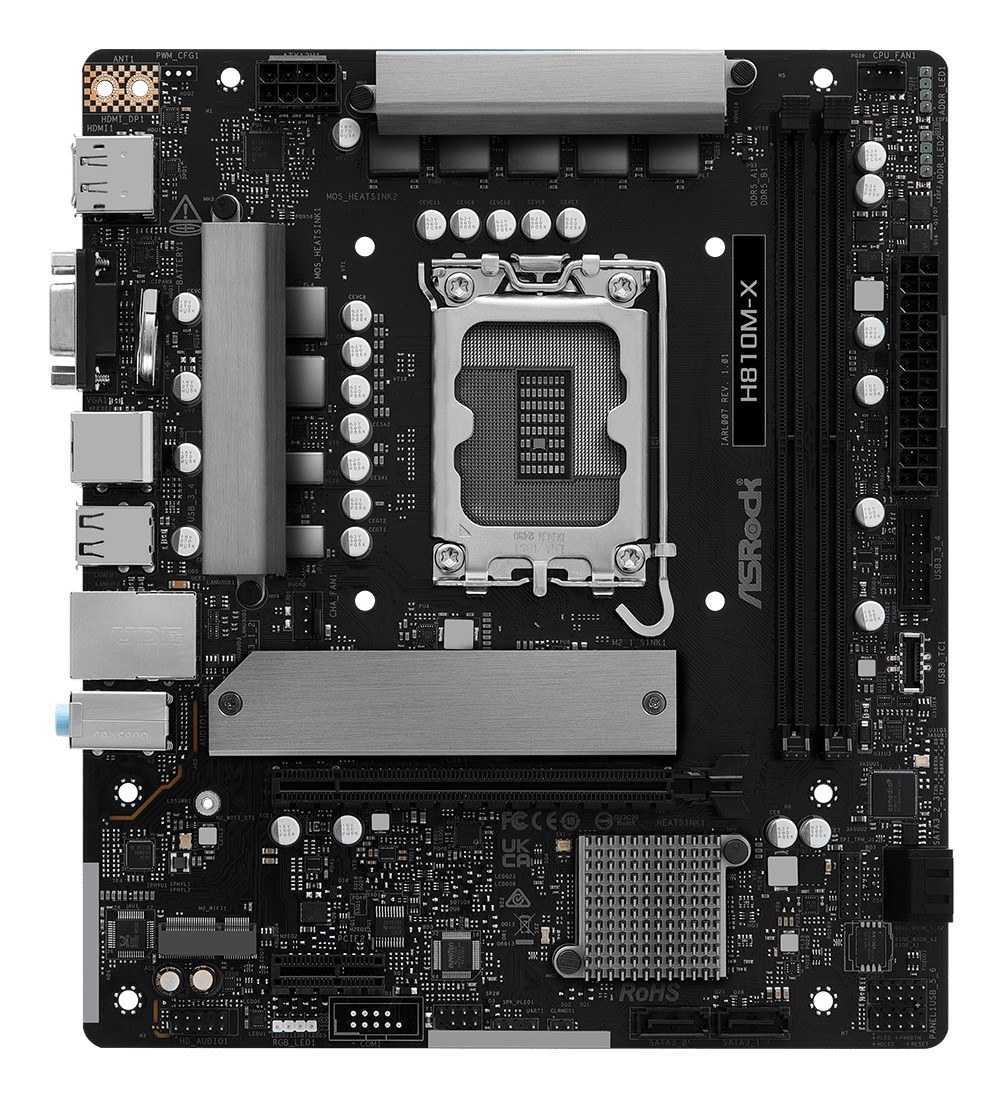 Mb Asrock H810M-X Ddr5 St1851 Mb Asrock H810M-X Ddr5 St1851