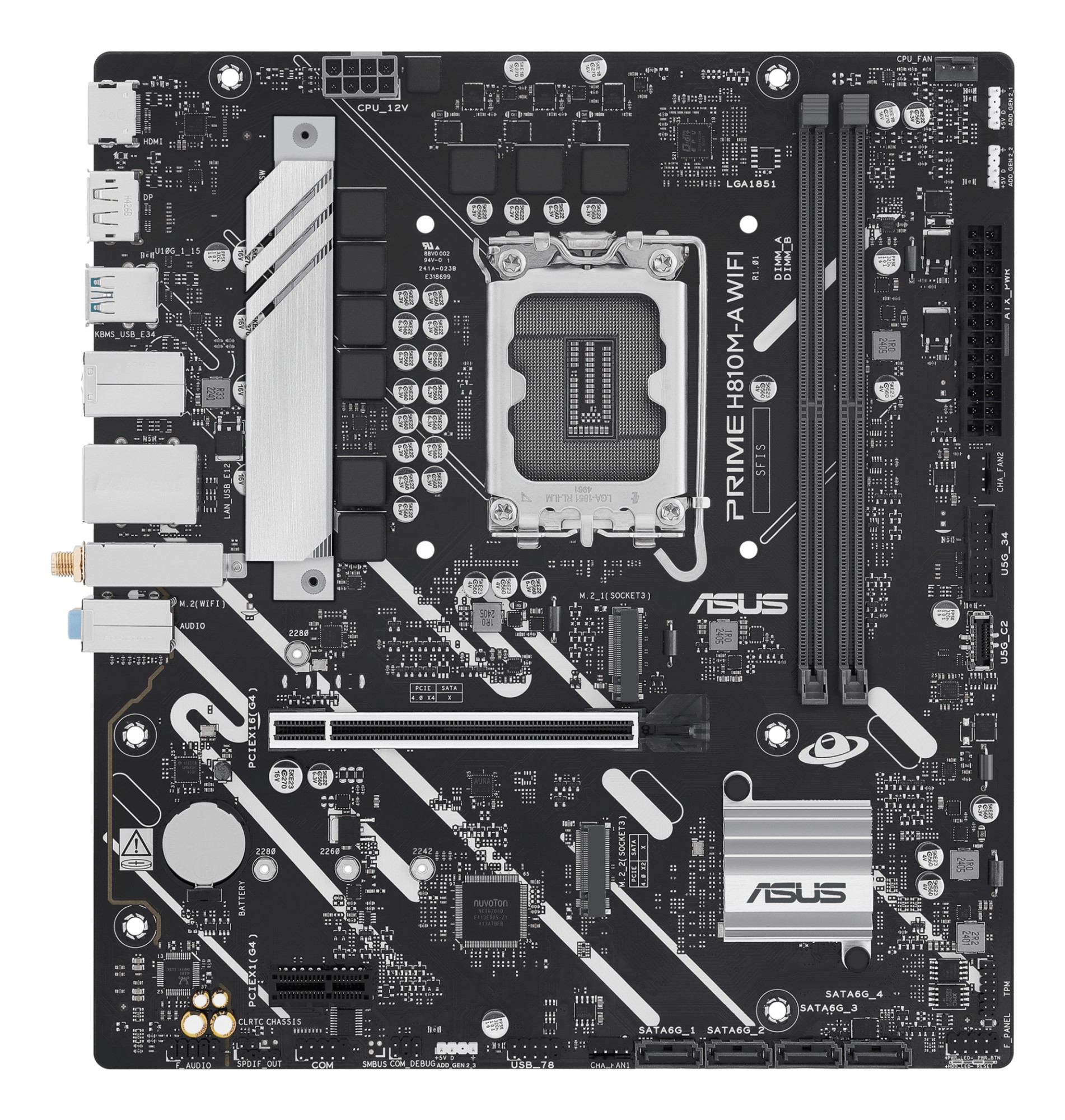 Mb Asus Prime H810M-A Wifi 1851 2D5 2M.2 4S3 1Hd/1Dp Matx