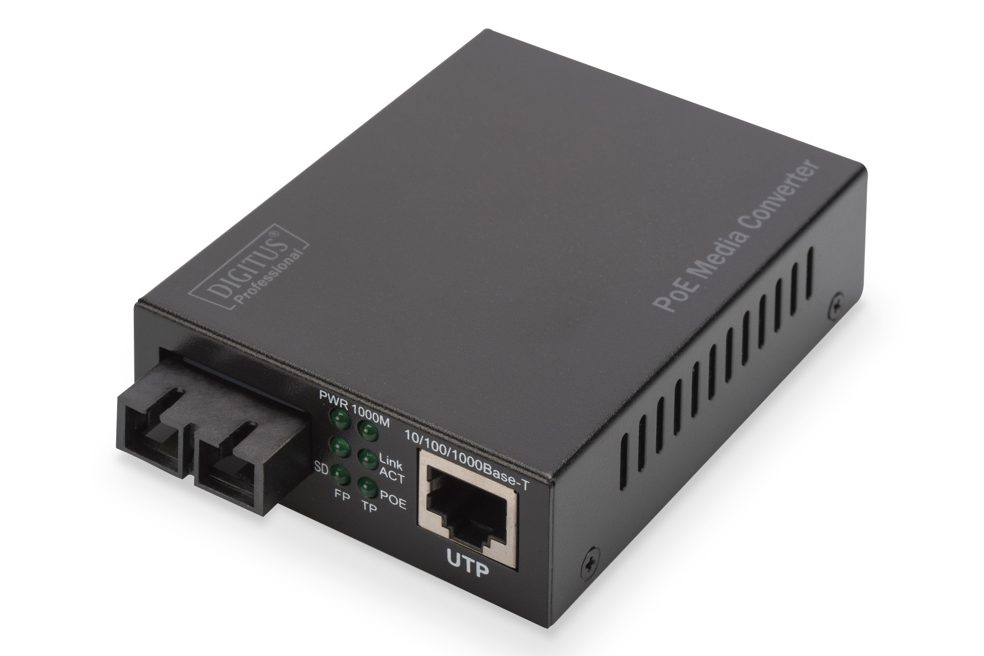 Media Converter Gigabit Poe Rj45 Connettore Sc Singlemode Pse