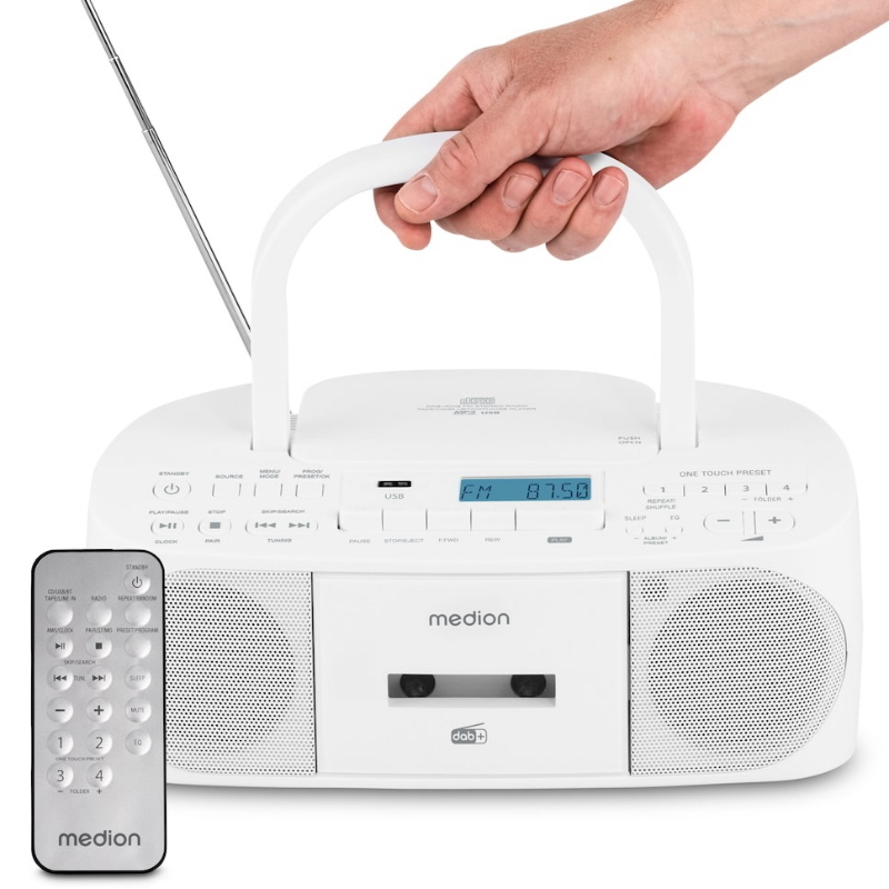 Medion 50079330 radio personale digitale bianco