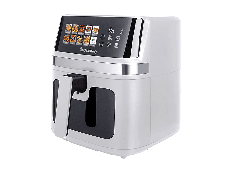 MELCHIONI FAMILY GAIA PLUS 8 L FRIGGITRICE AD ARIA, capacità l, Max potenza 2200 W, 10 programmi, da 80 °C a 200 °C, Bianco / Plastica