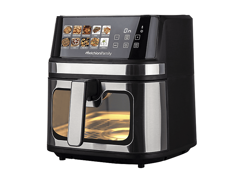 MELCHIONI FAMILY GAIA PLUS FRIGGITRICE AD ARIA, capacità 8 l, Max potenza 2200 W, Nero / Plastica