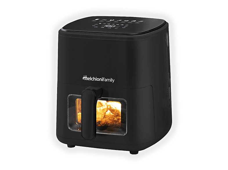 MELCHIONI FAMILY MARIANNA NEW FRIGGITRICE AD ARIA, capacità 5 l, Max potenza 1500 W, Nero / Plastica