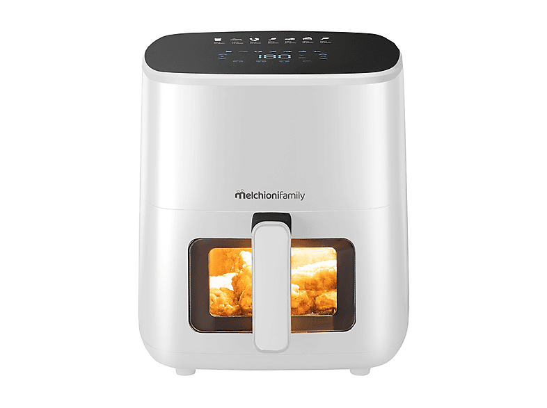 MELCHIONI FAMILY MARIANNA NEW WHITE FRIGGITRICE AD ARIA, capacità 5 l, Max potenza 1400 W, Bianco / Plastica