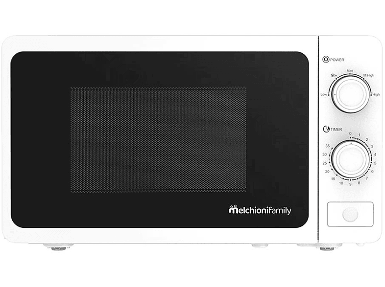 MELCHIONI FAMILY ONDA MICROONDE+GRILL, potenza microonde 800 W, capacità 20 l, 9 livelli di potenza, BIANCO